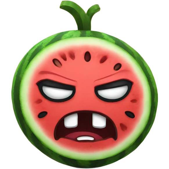 Angry watermelon  emoji