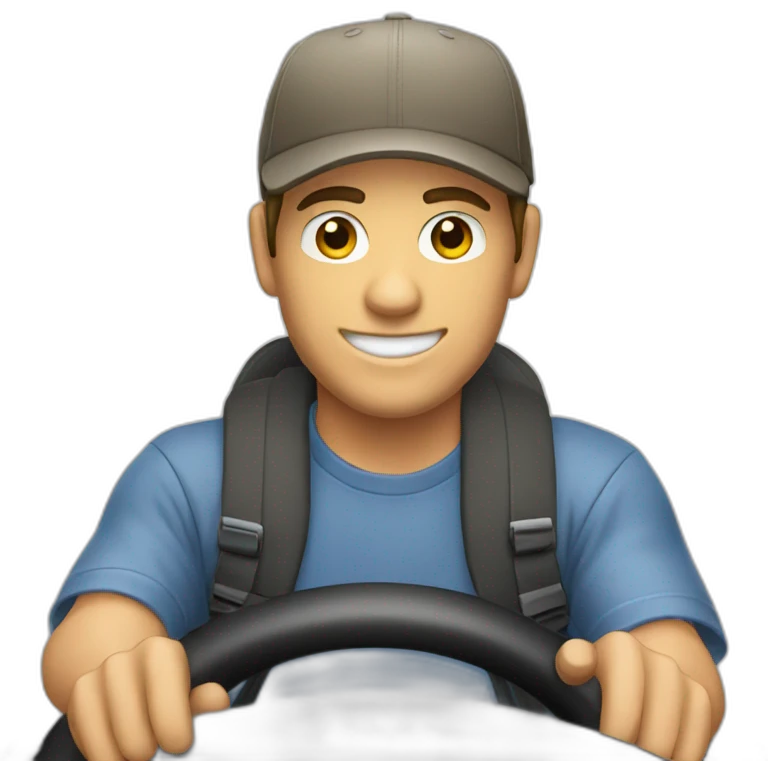 guy driving a toyota hilux emoji