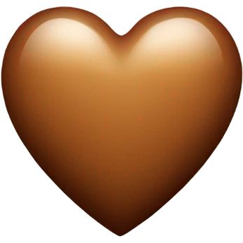 Shiny brown heart  emoji