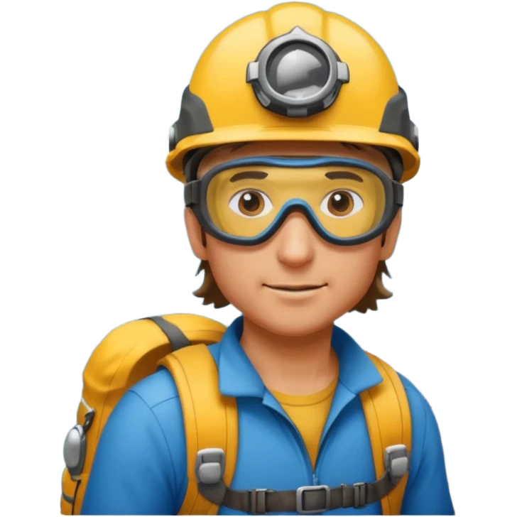 mountaineer with ice axe, climbing emoji
