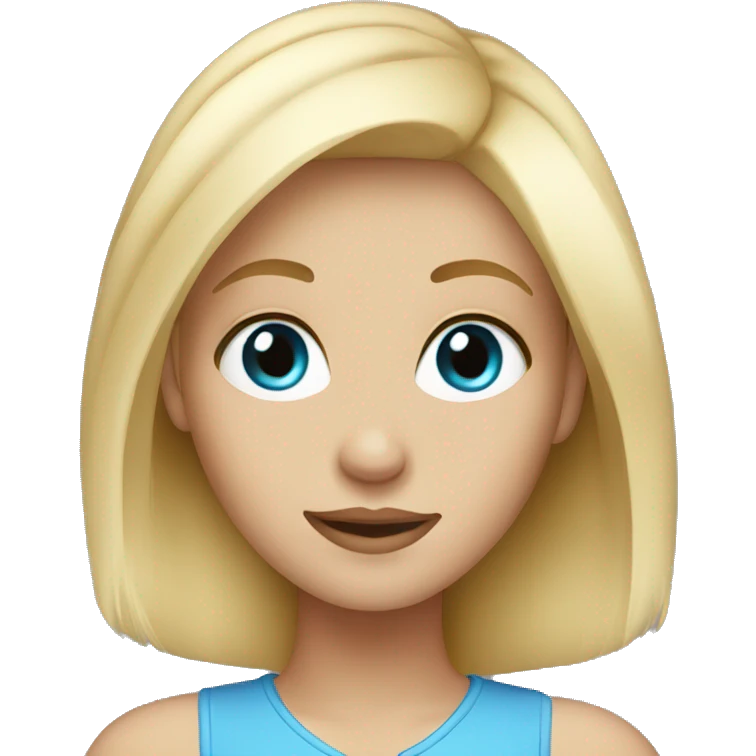 Blonde girl with blue eyes  emoji
