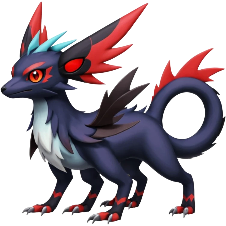 Spooky Nargacuga-Latias-Umbreon-Noibat-Noivern-Silvally-Pokémon-Fakémon-fusion (full body) emoji