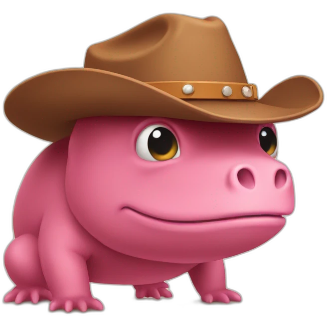 Slowpoke with cowboy hat emoji