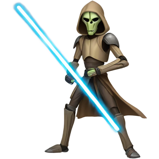 General grevious with four light sabers spinning  emoji