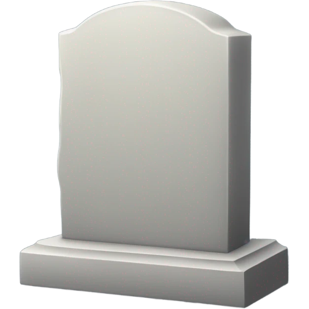 Blank tombsone emoji