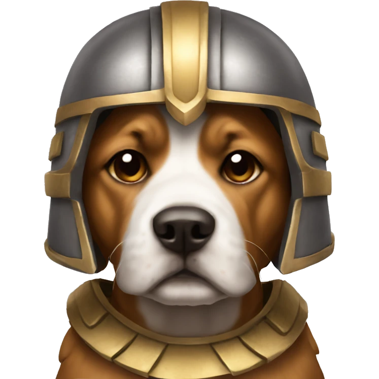 gladiator helmet dog emoji