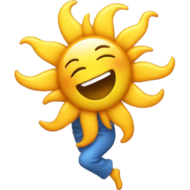 Sun dancing emoji