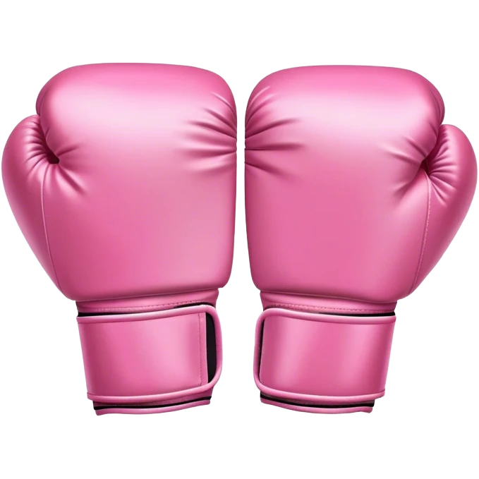 Silky pink boxing gloves, ribbons flowing like satin emoji