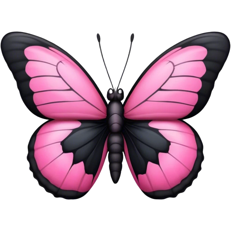 black and pink butterfly emoji