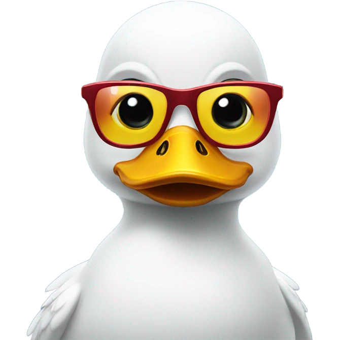 A duck with cool glasses  emoji