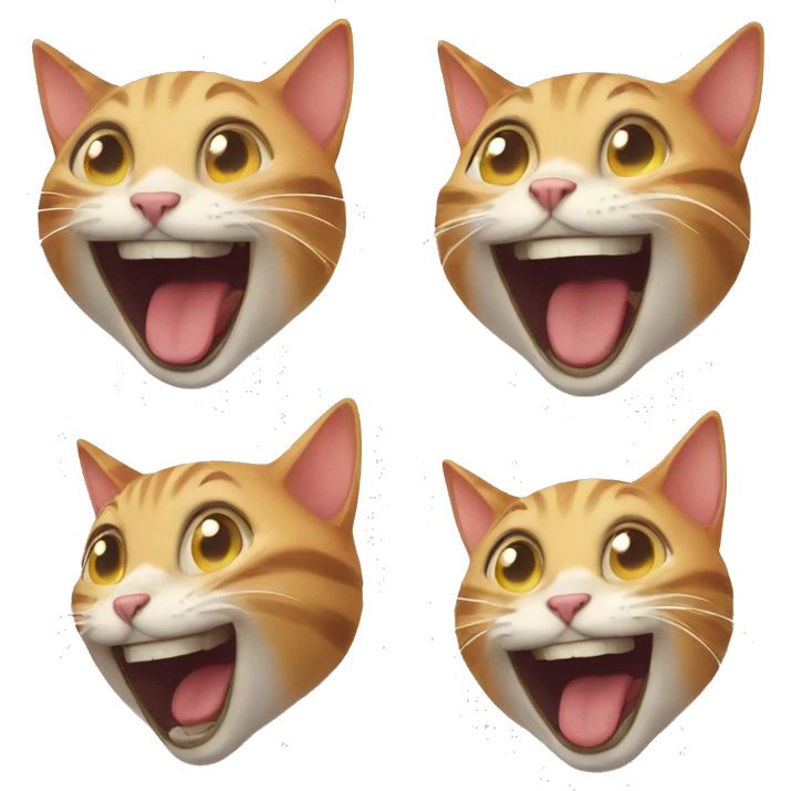 funny cat laughing  emoji