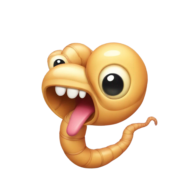 Cute worm emoji