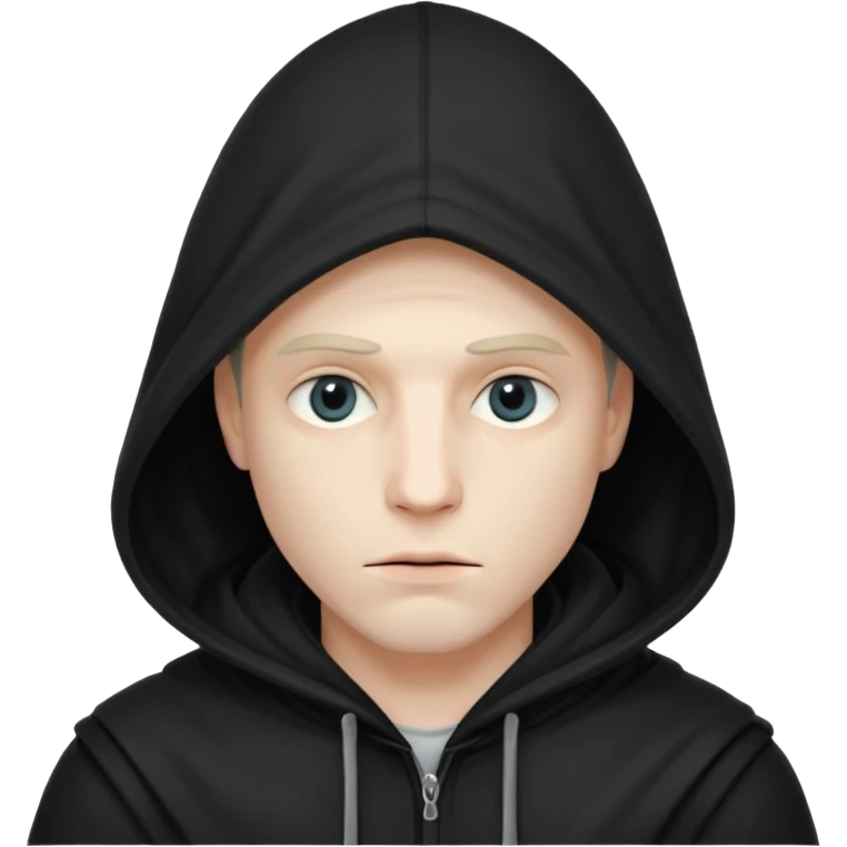 mysterious man in a hood emoji