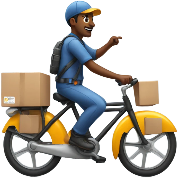 delivery man on a bike emoji