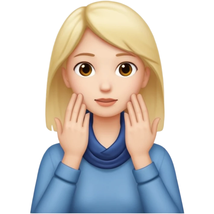 Hands around neck  emoji