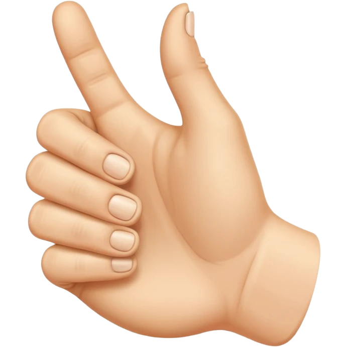 kciuk w górę z wystawionym dodatkowo palcem wskazującym  emoji