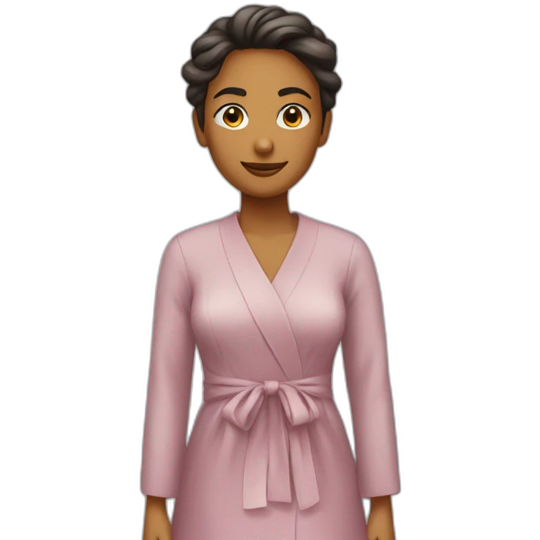 File avec une robe emoji