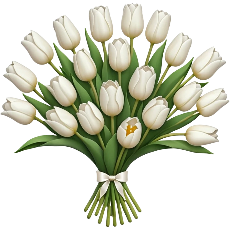 white tulip bouquet  emoji