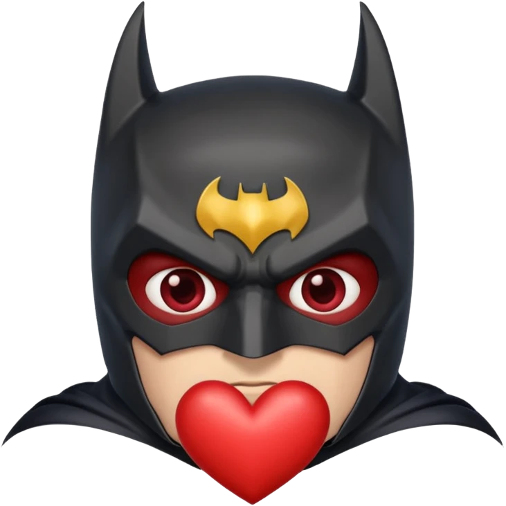 batman with hearts in his eyes emoji