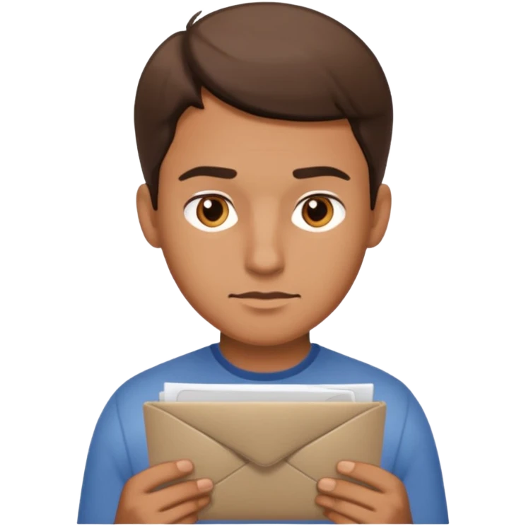 read mailpaper with no rection man emoji
