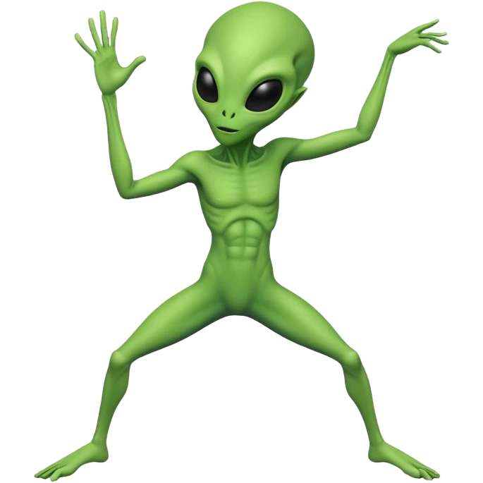 A alien dancing emoji