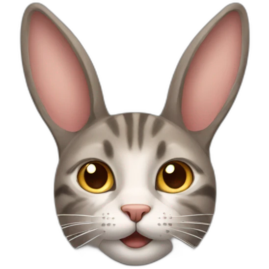 Cat with rabbit ears emoji