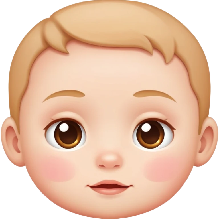 flat baby face with rosy cheeks emoji