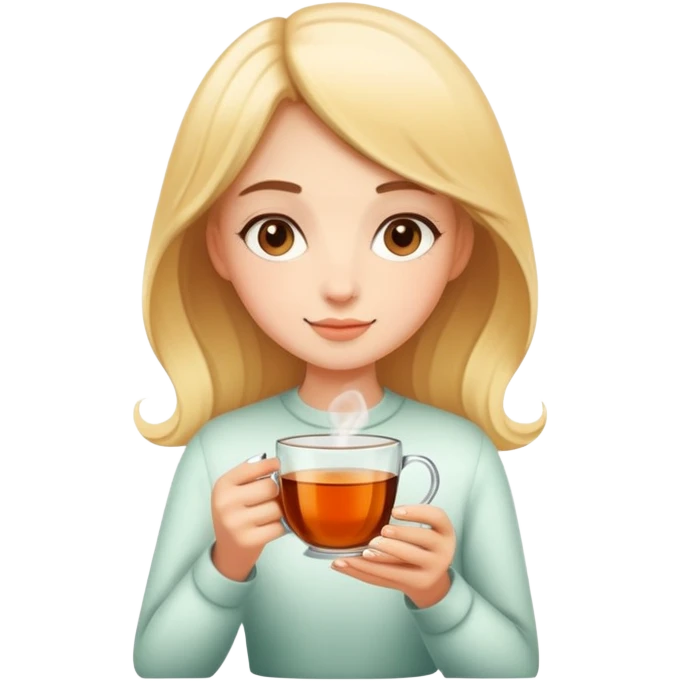 clean girl glass of tea emoji