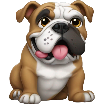 Bulldog frances con mancha negra  emoji