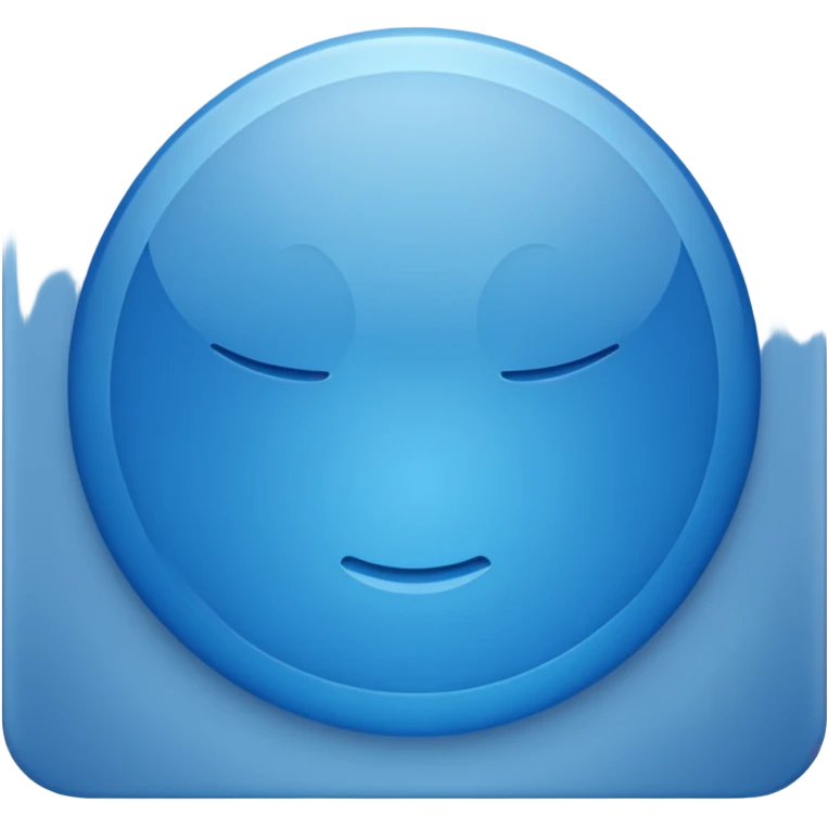 Un círculo celeste  emoji
