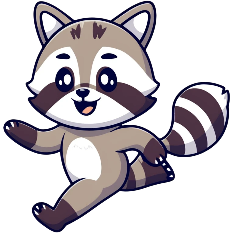 raccoon running emoji