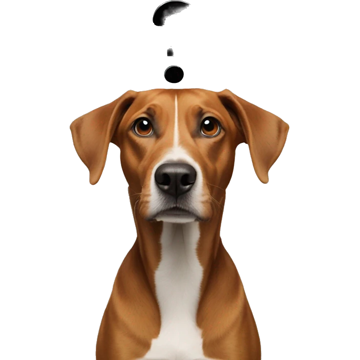question mark on dog’s head emoji