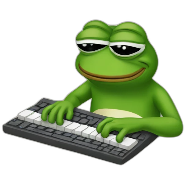 pepe-the-frog-typing-on-a-keyboard emoji