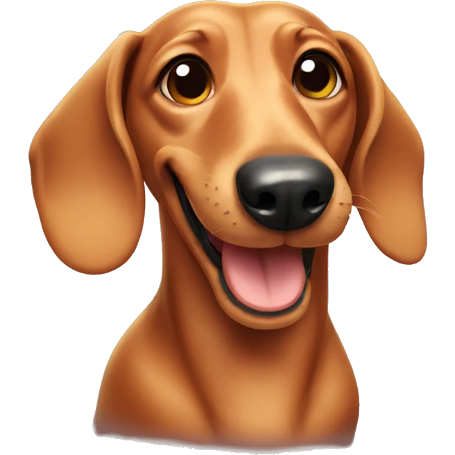 smiling dachshund emoji