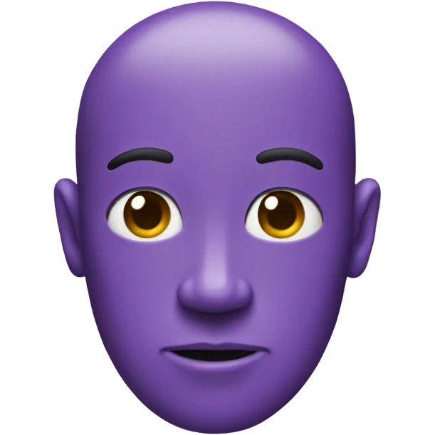 Purple object that resembles male body  emoji