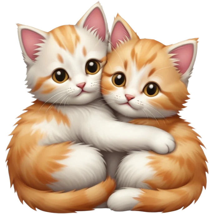 Kittens cuddling emoji