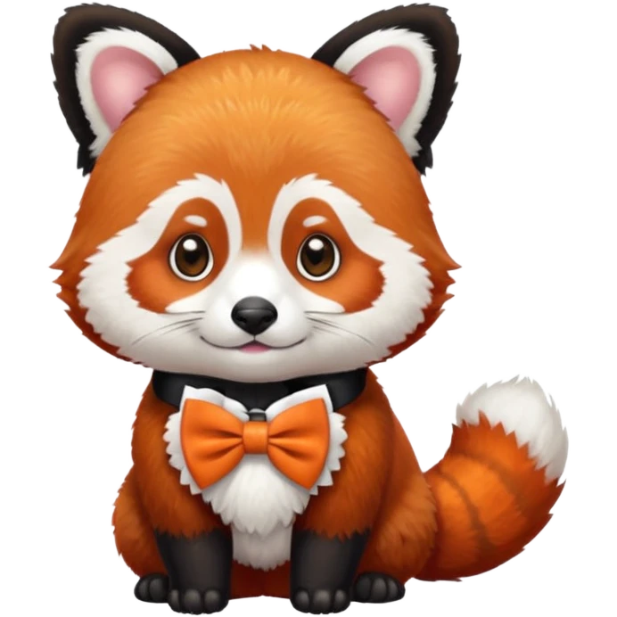 red panda with white bow tie emoji