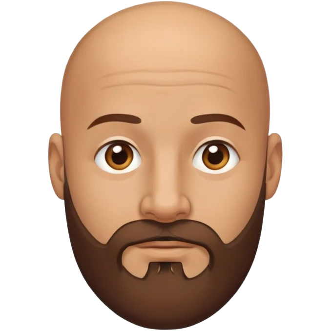 My dad who is bald and has a beard brown emoji