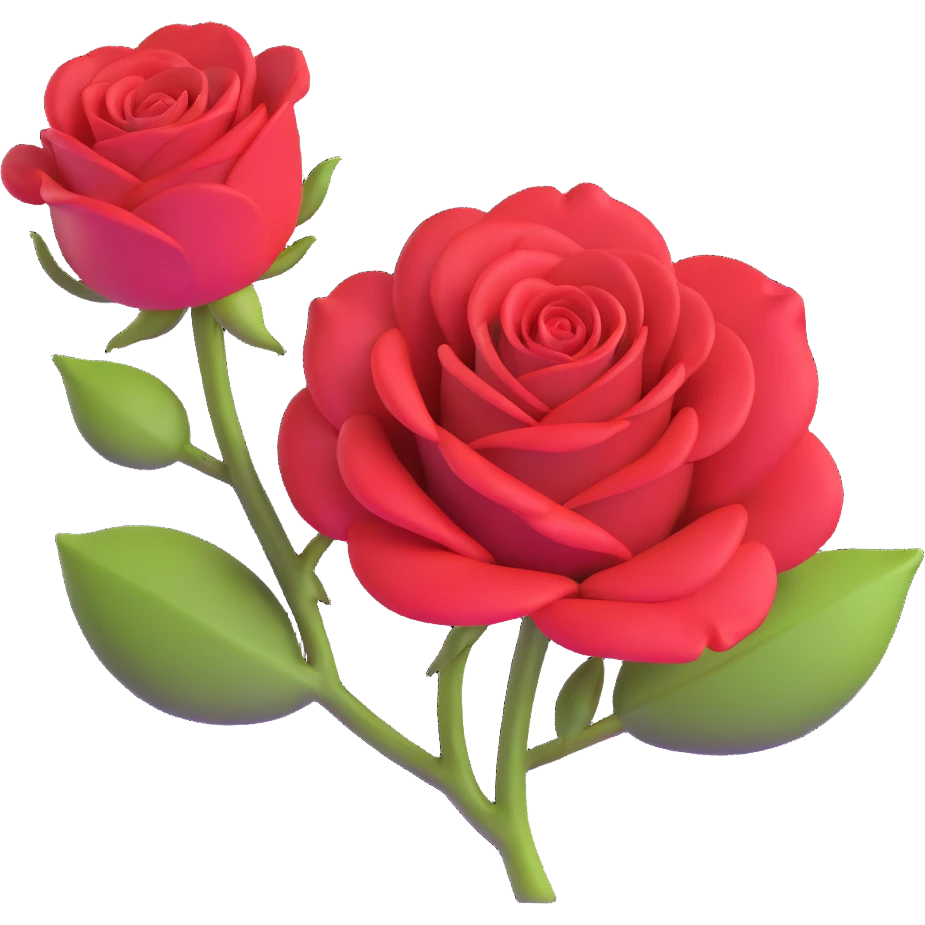 red rose emoji