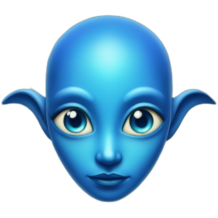 pleiadian alien with blue eyes emoji