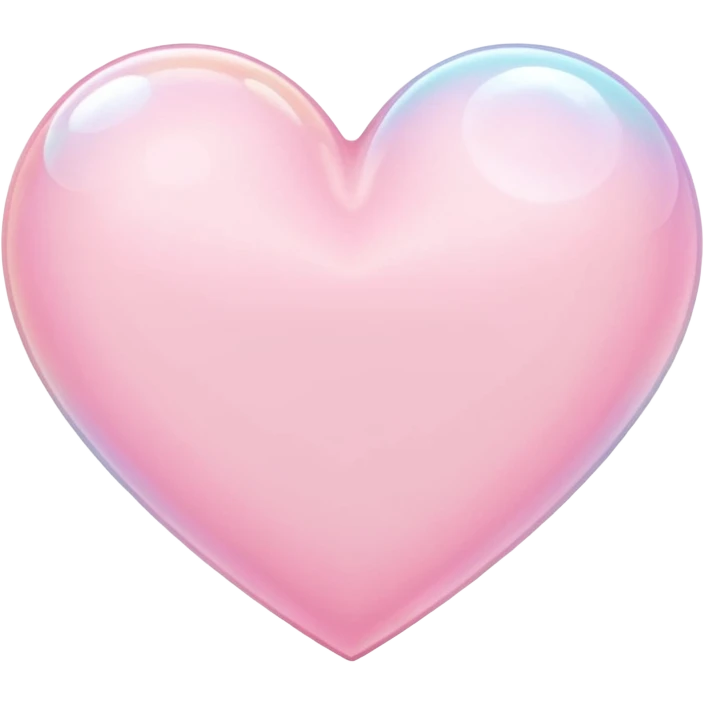 pastel heart with a soft bubble texture emoji