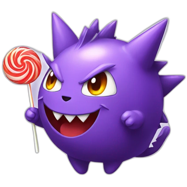 gengar with lolipop emoji