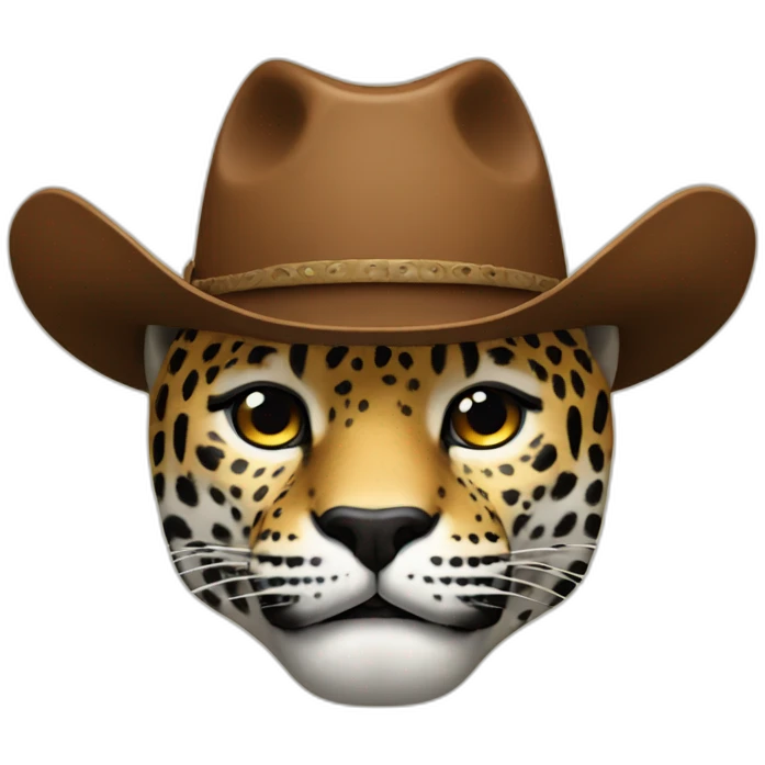 Jaguar cowboy hat emoji