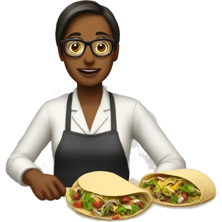 Librarian making tacos emoji