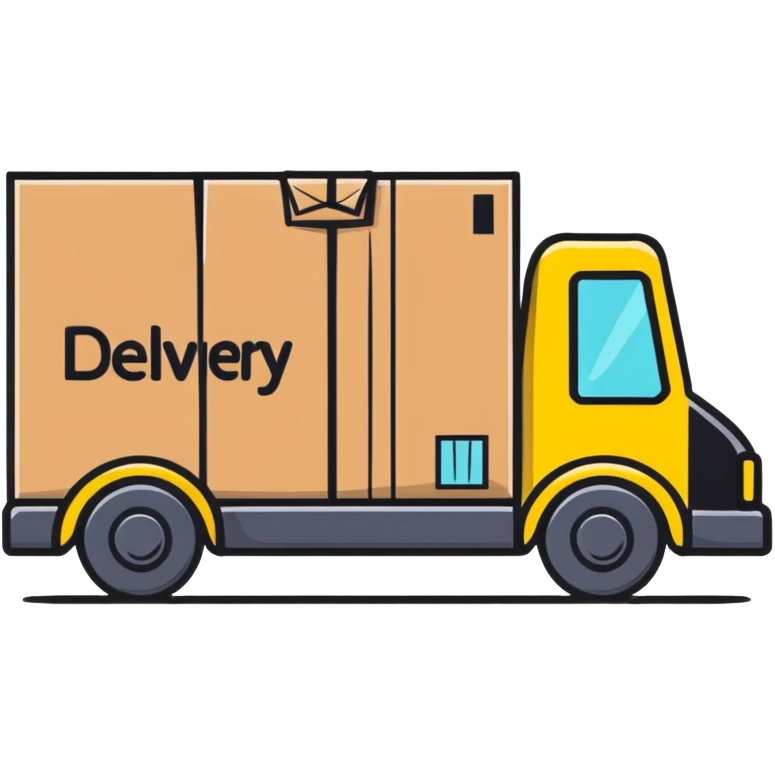 delivery truck with packages emoji
