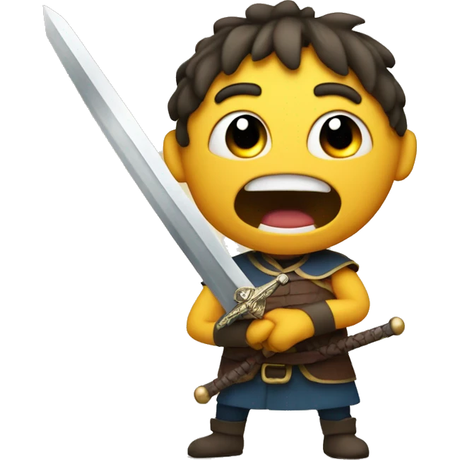 Aragon, sword,shouting  emoji