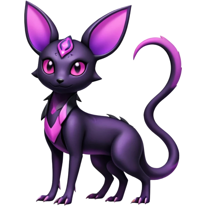 Shiny Edgy Gothic Futuristic Salandit-Umbreon-Espeon-Hybrid (Full body) emoji