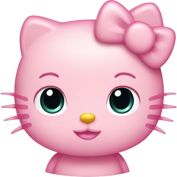 Hello kitty light pink emoji