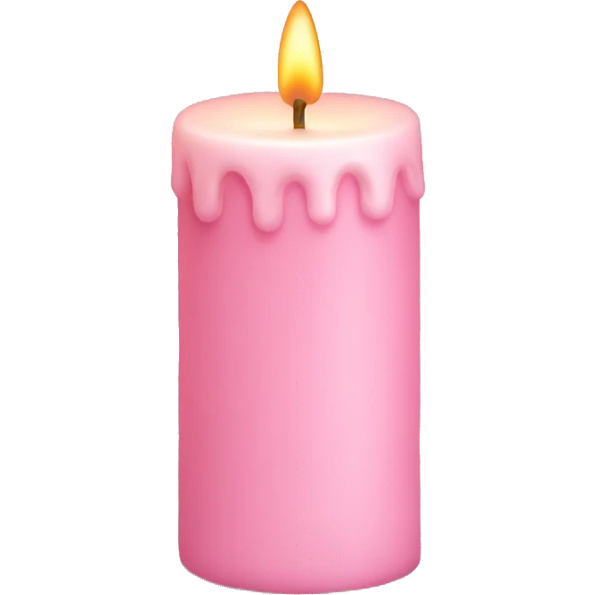 Light pink candle emoji
