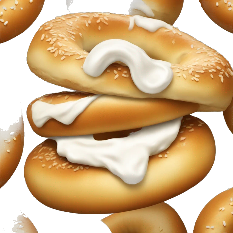 bagel with cream cheese emoji